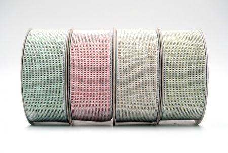 woven ribbon with silver yarn